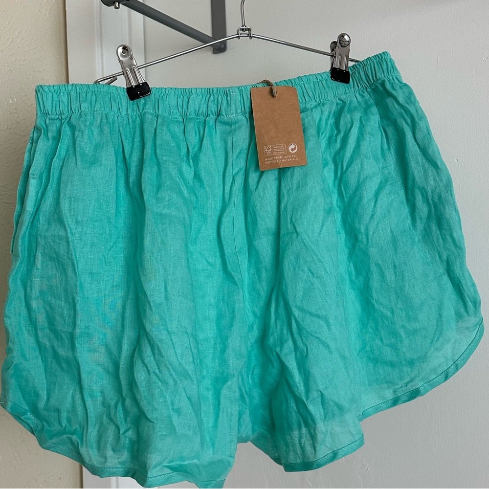 Berlook Solid Color Women’s Linen Shorts/Cover Up  XL *NWT*
